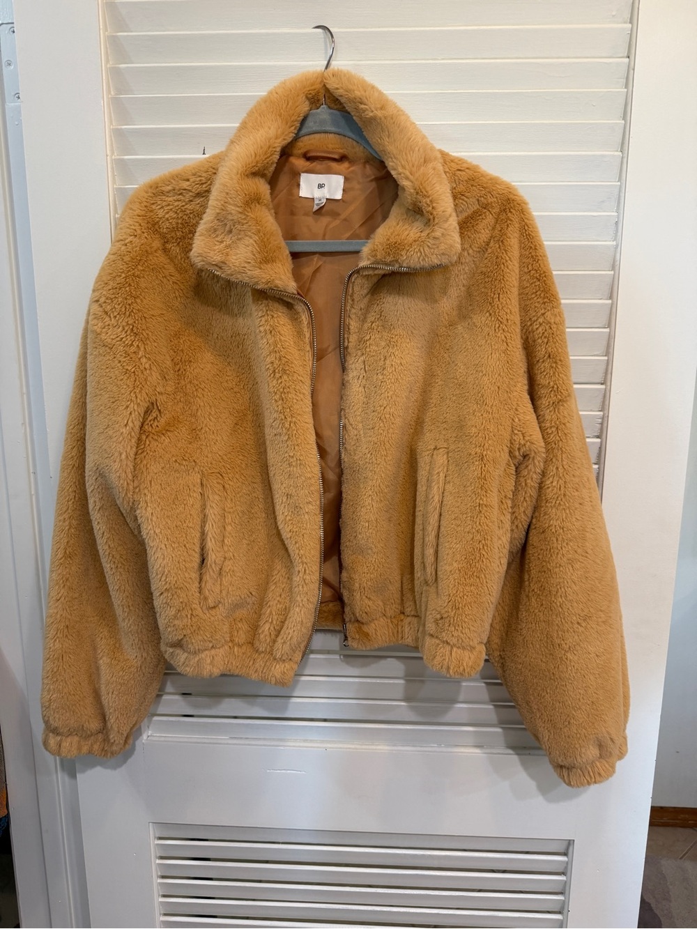 bp Plush Teddy Jacket in Camel
